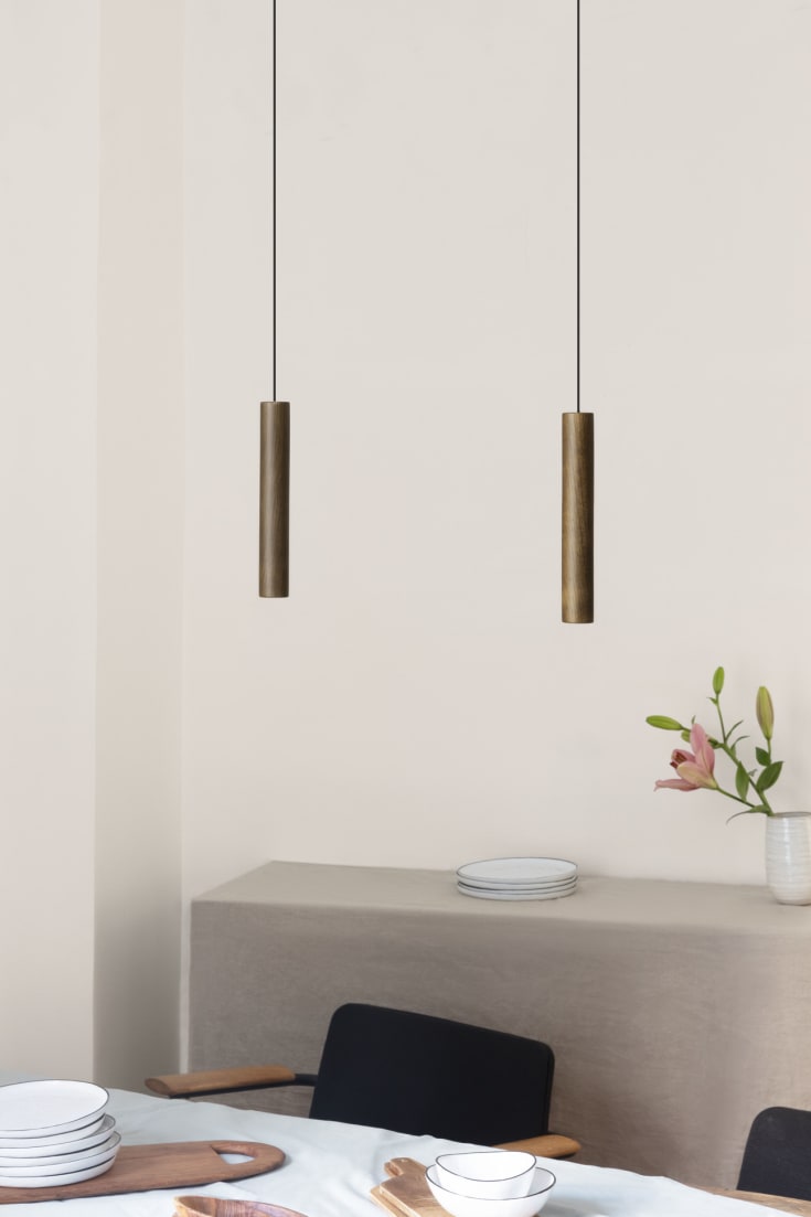 Umage Chimes pendellampa, mörkt trä