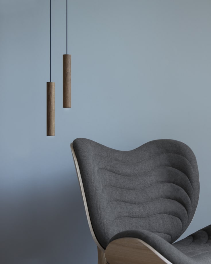 Umage Chimes pendellampa, mörkt trä