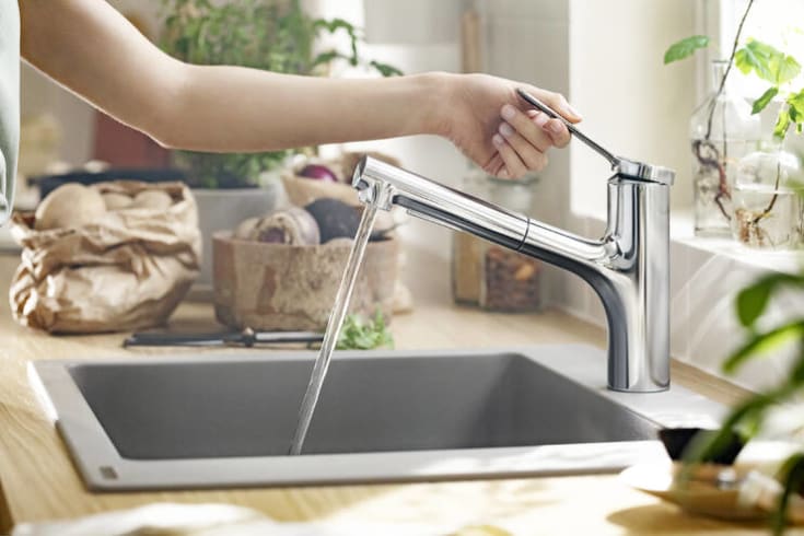 Hansgrohe Zesis M33 køkkenarmatur, udtrækstud, krom
