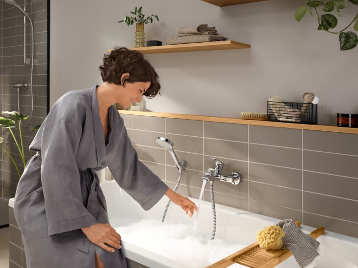 Hansgrohe Rebris E badkarsblandare, krom