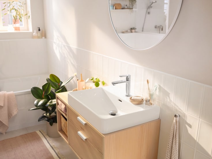 Hansgrohe Rebris S 110 tvättställsblandare, krom
