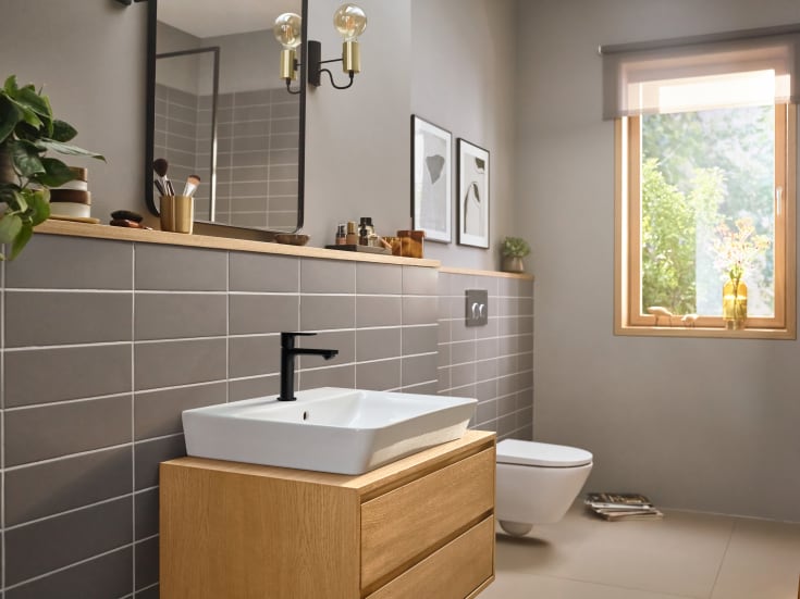 Hansgrohe Rebris E 110 tvättställsblandare, matt svart