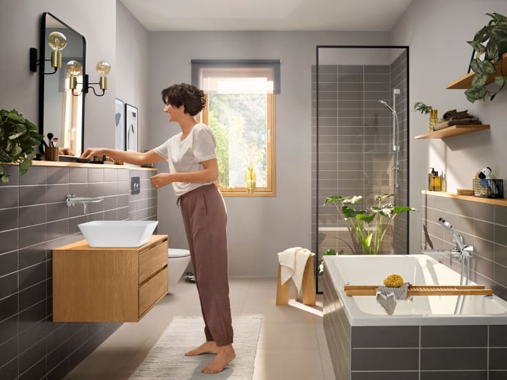 Hansgrohe Rebris E tvättställsblandare, krom