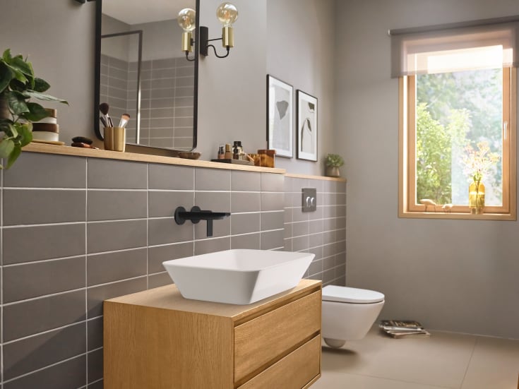 Hansgrohe Rebris E tvättställsblandare, matt svart