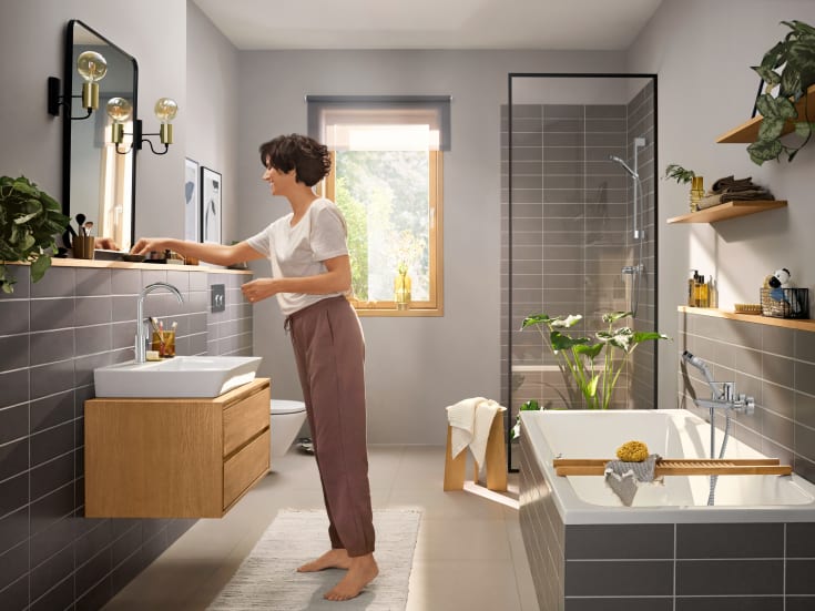 Hansgrohe Rebris E 210 tvättställsblandare, krom