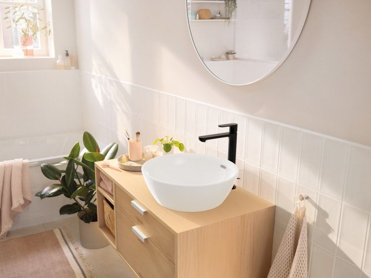 Hansgrohe Rebris S 240 tvättställsblandare, matt svart