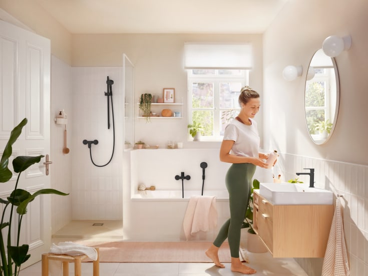 Hansgrohe Rebris S brusearmatur, mat sort