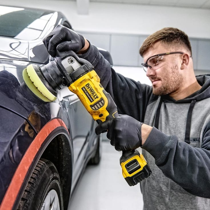 DeWalt 18V XR DCM848N-XJ polermaskine, 125 mm, uden batteri