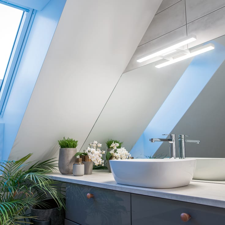 SG View spejllampe, 4000K, hvid, 46 cm