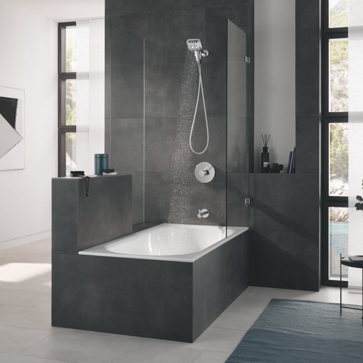 Grohe Rainshower SmartActive 130 Cube håndbruser, vandbesparende, krom