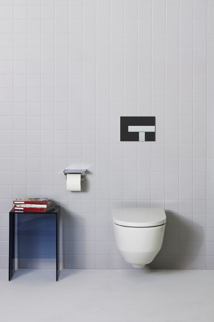 Laufen Lis AW100 spolplatta svart/matt krom