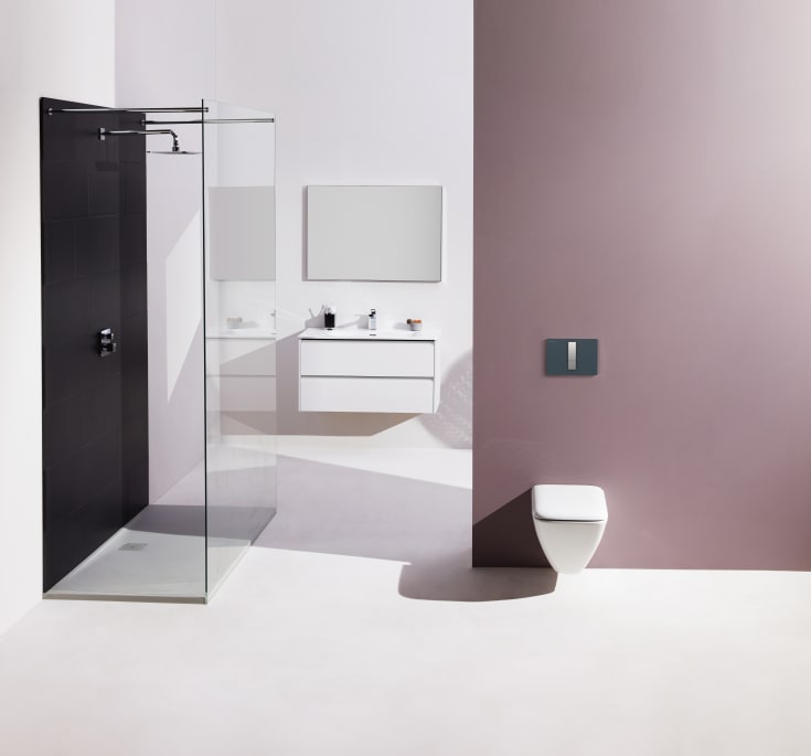 Laufen Lis AW102 betjeningsplade, grå