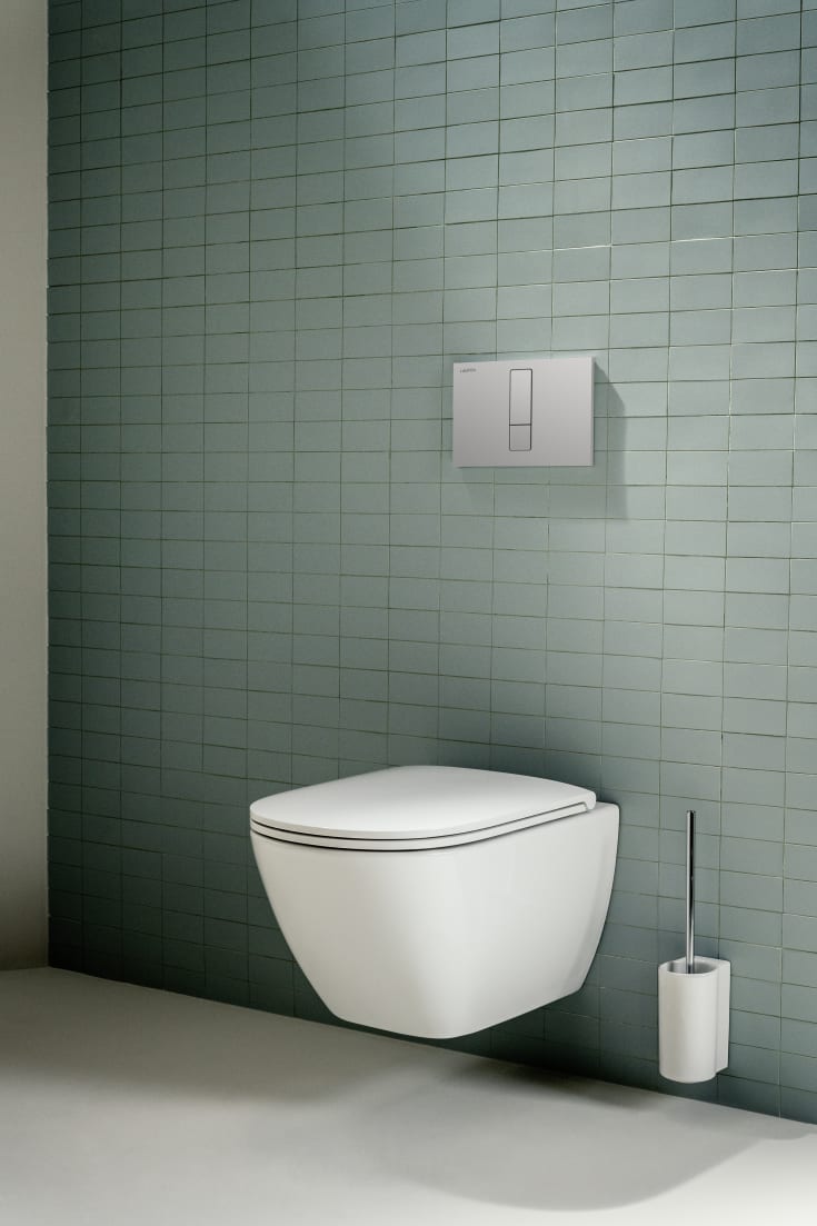 Laufen Lis AW103 betjeningsplade, rustfrit stål
