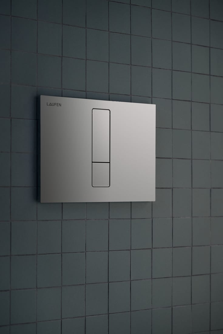 Laufen Lis AW103 spolplatta, rostfritt stål