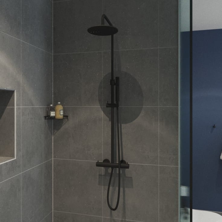 Lavabo Argo duschset, matt svart