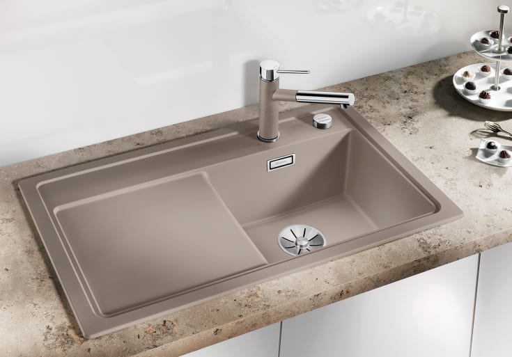 Blanco Zenar 45S MXI diskbänk, 86x51 cm, beige