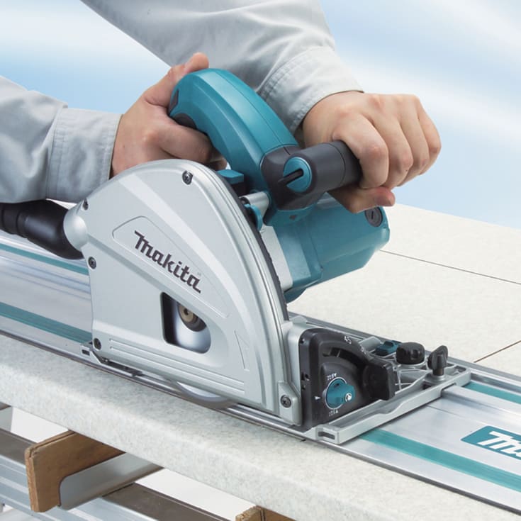 Makita dykksag med skinne, 1300W, 230V, Ø165mm