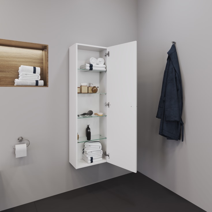 Duravit D-Neo högskåp, 40x132 cm, matt vit