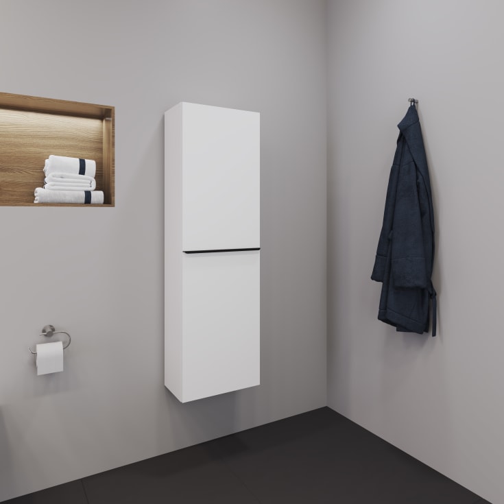 Duravit D-Neo høyskap, 40x132 cm, matt hvit