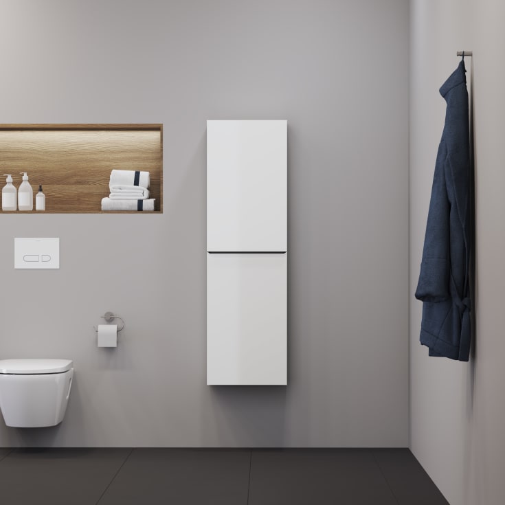 Duravit D-Neo høyskap, 40x132 cm, høyglans hvit