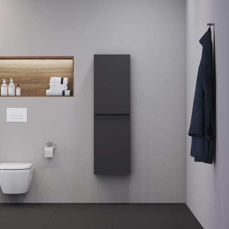 Duravit D-Neo højskab, 40x132 cm, mat grå