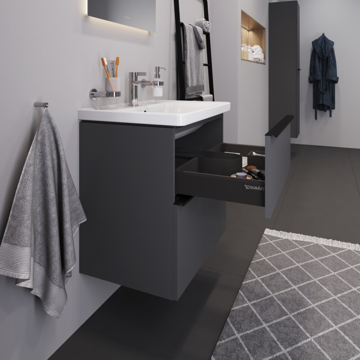 Duravit D-Neo møbelpakke, 65x48 cm, mat grå