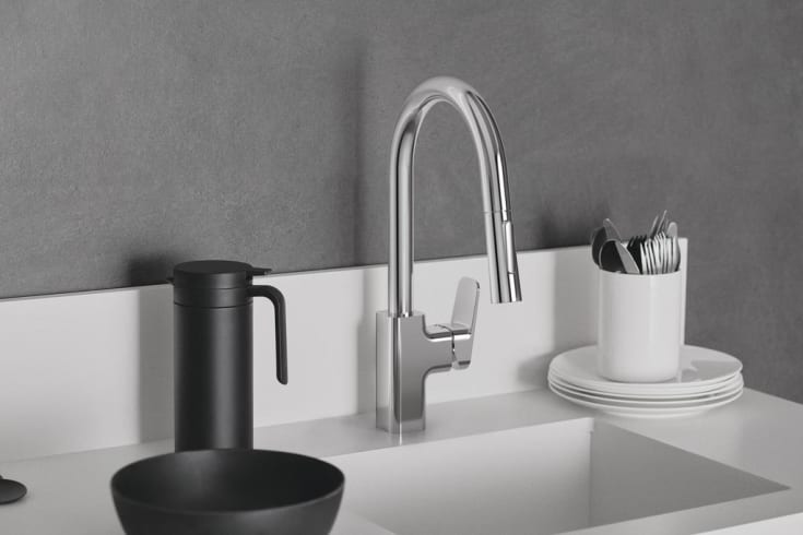 Ideal Standard Ceraplan köksblandare, utdragbar pip, krom