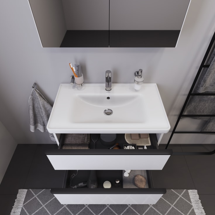 Duravit D-Neo möbelpaket, 80x48 cm, högglans vit