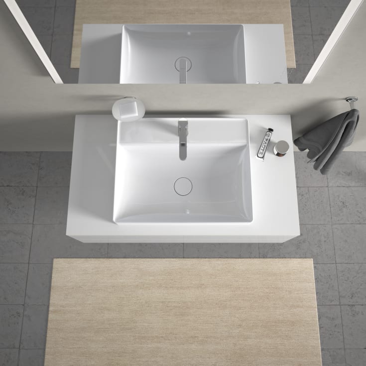 Duravit DuraSquare toppmontert servant, 60x47 cm, hvit