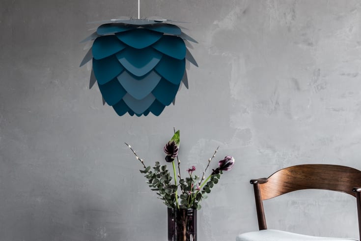 Umage Aluvia lampeskærm, blå, Ø40 cm