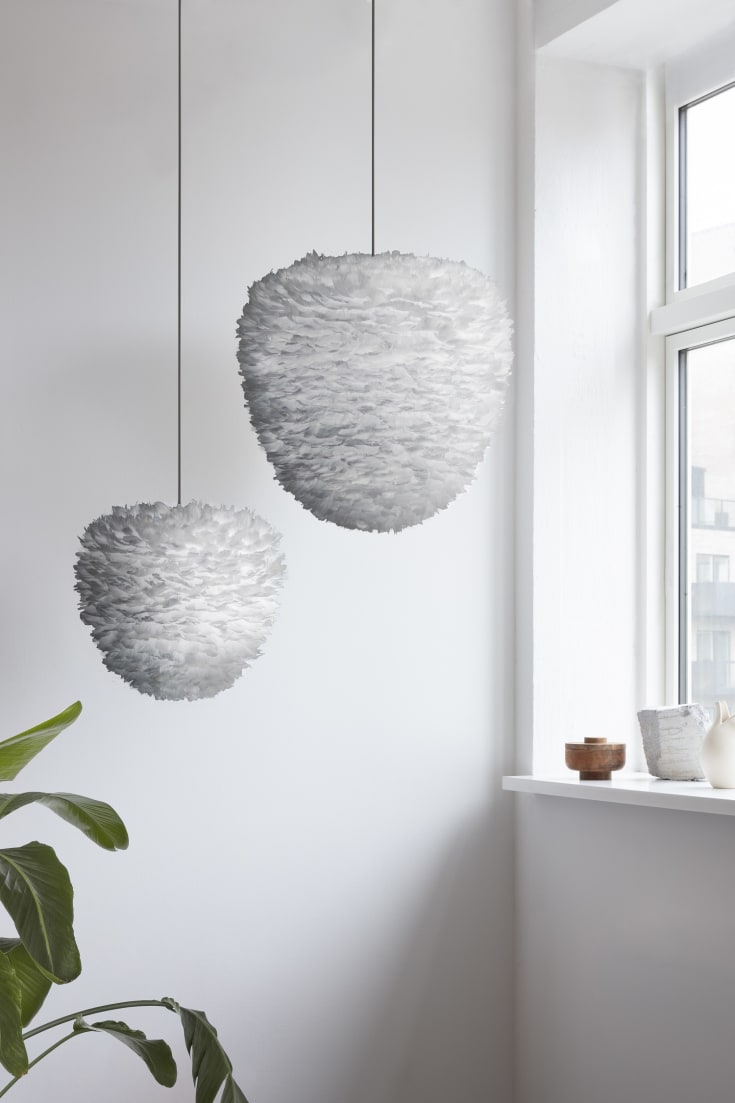 Umage Eos Evia fjerlampeskærm, grå, Ø40 cm
