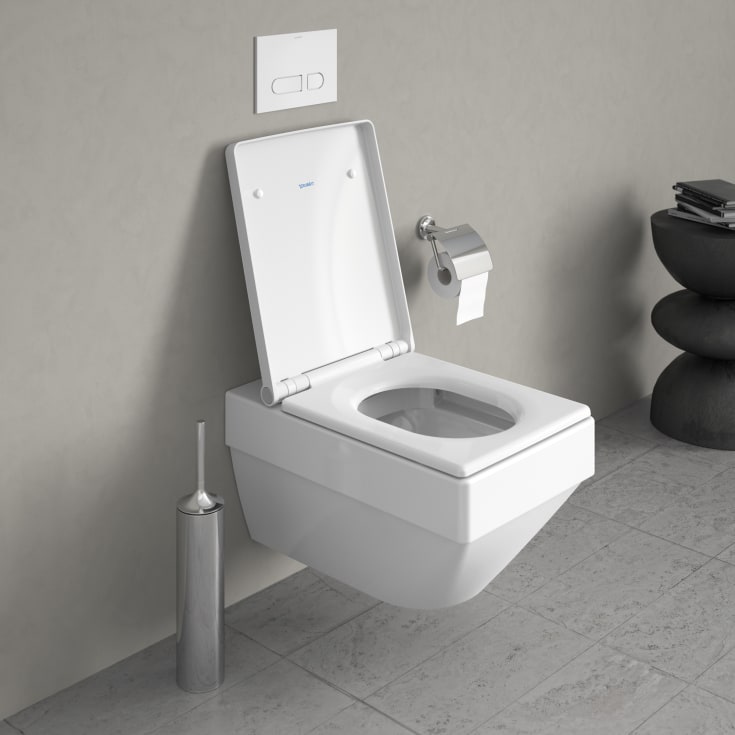 Duravit Vero Air vägghängd toalett, utan spolkant, rengöringsvänlig, vit