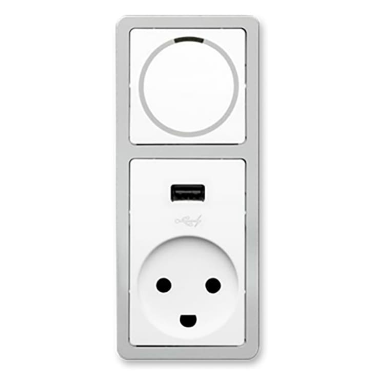 LK Fuga Slim designramme 2,5 modul, stål