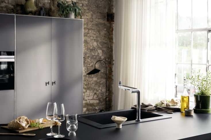 Hansgrohe Aqittura M91 kjøkkenarmatur, filtrert vann, krom