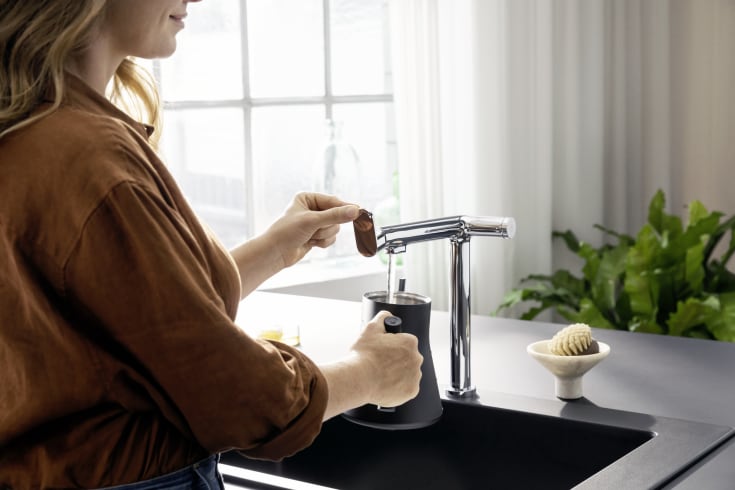 Hansgrohe Aqittura M91 køkkenarmatur, filtreret vand, krom