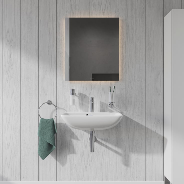 Duravit ME by Starck vegghengt servant, 60x40 cm, med wondergliss, hvit