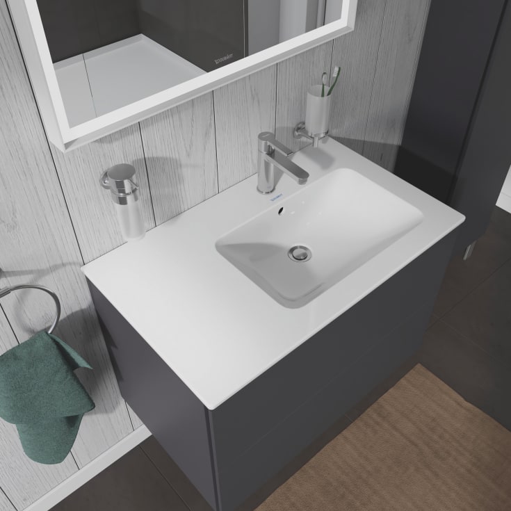 Duravit Me by Starck tvättställ, 83x49 cm, höger, matt vit