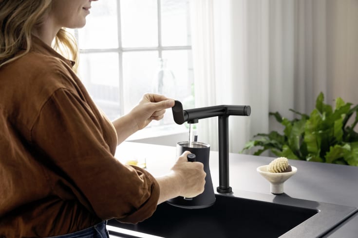 Hansgrohe Aqittura M91 köksblandare, filtrerat vatten, svart