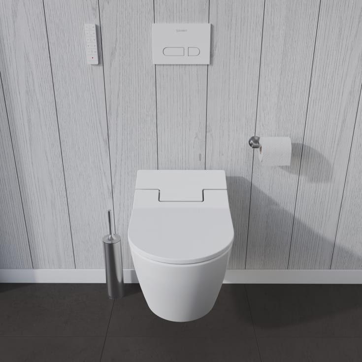 Duravit Me by Starck vegghengt toalett for SensoWash toalettsete, med Wondergliss, hvit