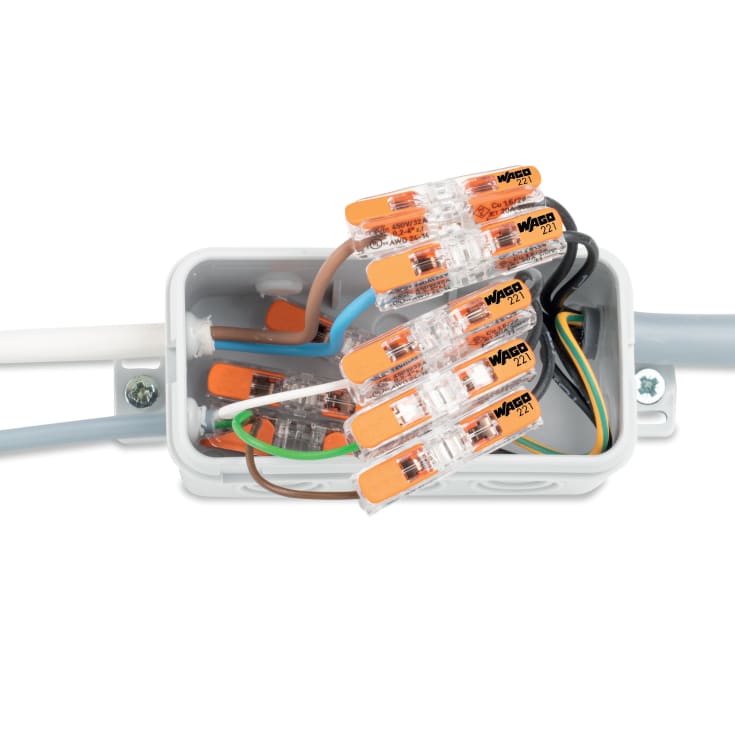 60 stk Inline Samlemuffe 0,2-4 mm² transparent, serie 221