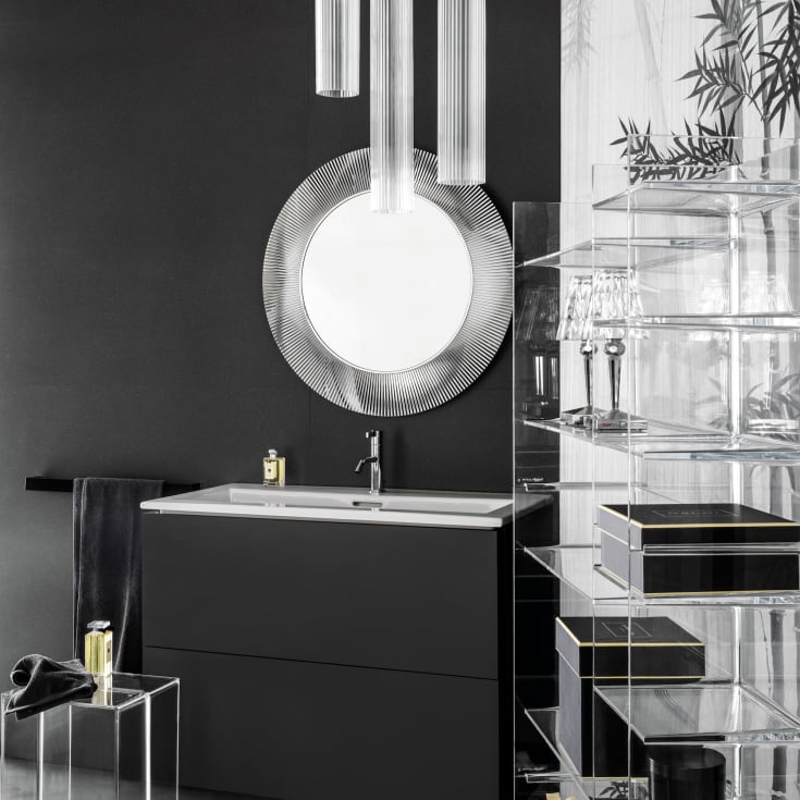 Kartell Laufen All Saints spegel med belysning, transparent