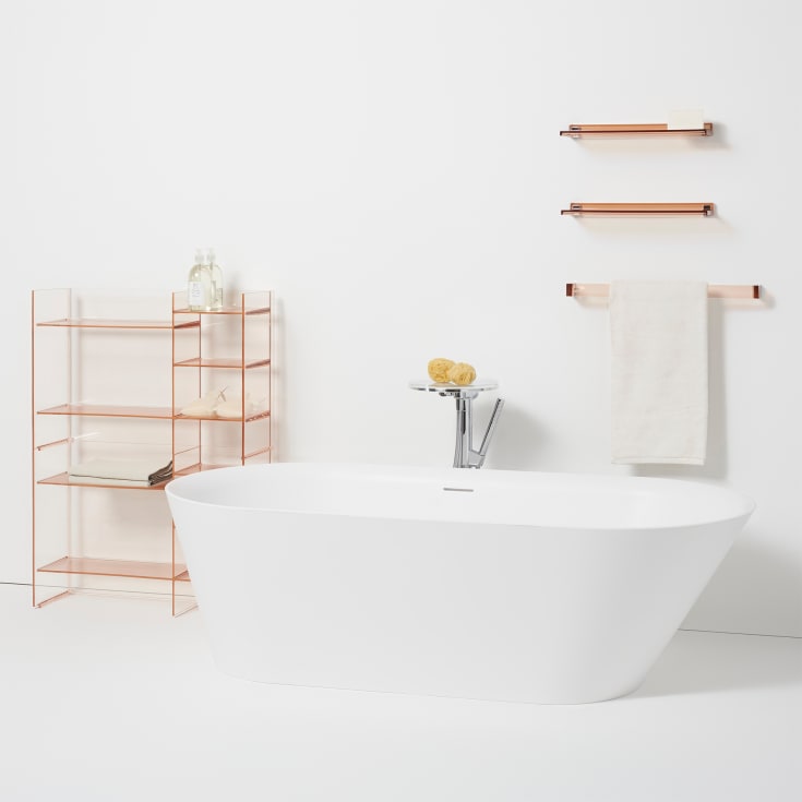 Kartell Laufen Shelfish hylde, 45x15,5 cm, rosa