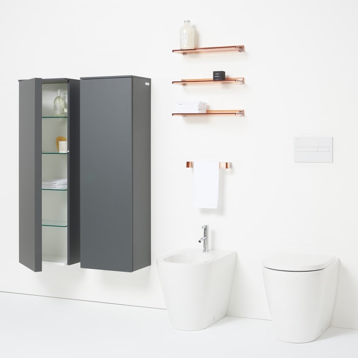 Kartell Laufen Shelfish hylle, 45x15,5 cm, rosa