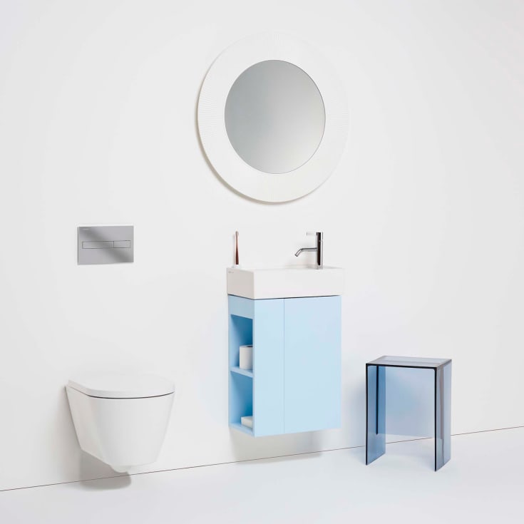 Kartell Laufen servant, 46x28 cm, høyre, hvit