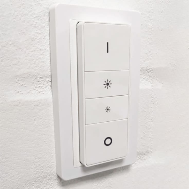 LAB3D indsats til Philips Hue V1 dimmer med LK Design ramme Base 63, hvid
