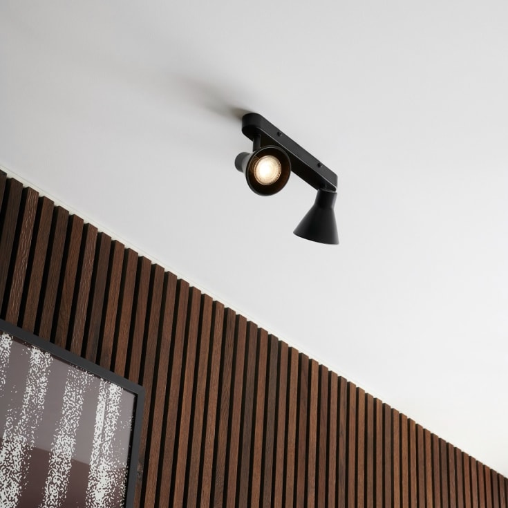 Nordlux Eik spotlampe, 2 spots, sort