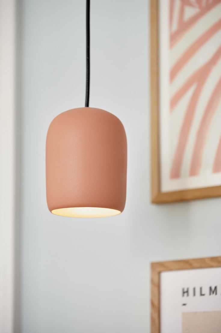 Nordlux Notti 10 pendellampa, terrakotta röd