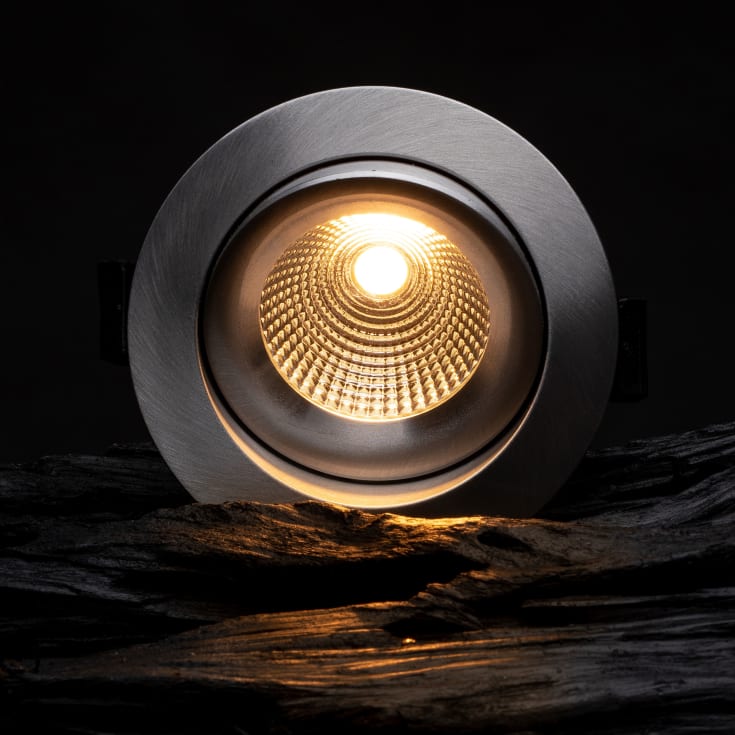 SLC One 360° indbygningsspot, 2700K, aluminium