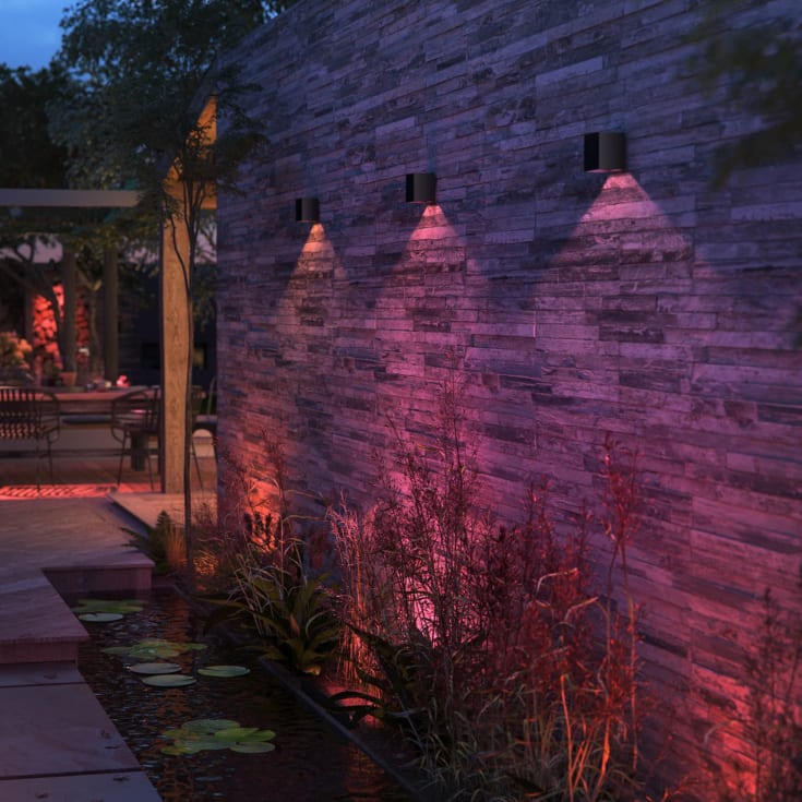 Philips Hue Resonate vägglampa utomhus, svart