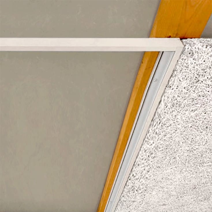 Click-Fit indbygningsramme 60x120 LED panel, hvidlakeret